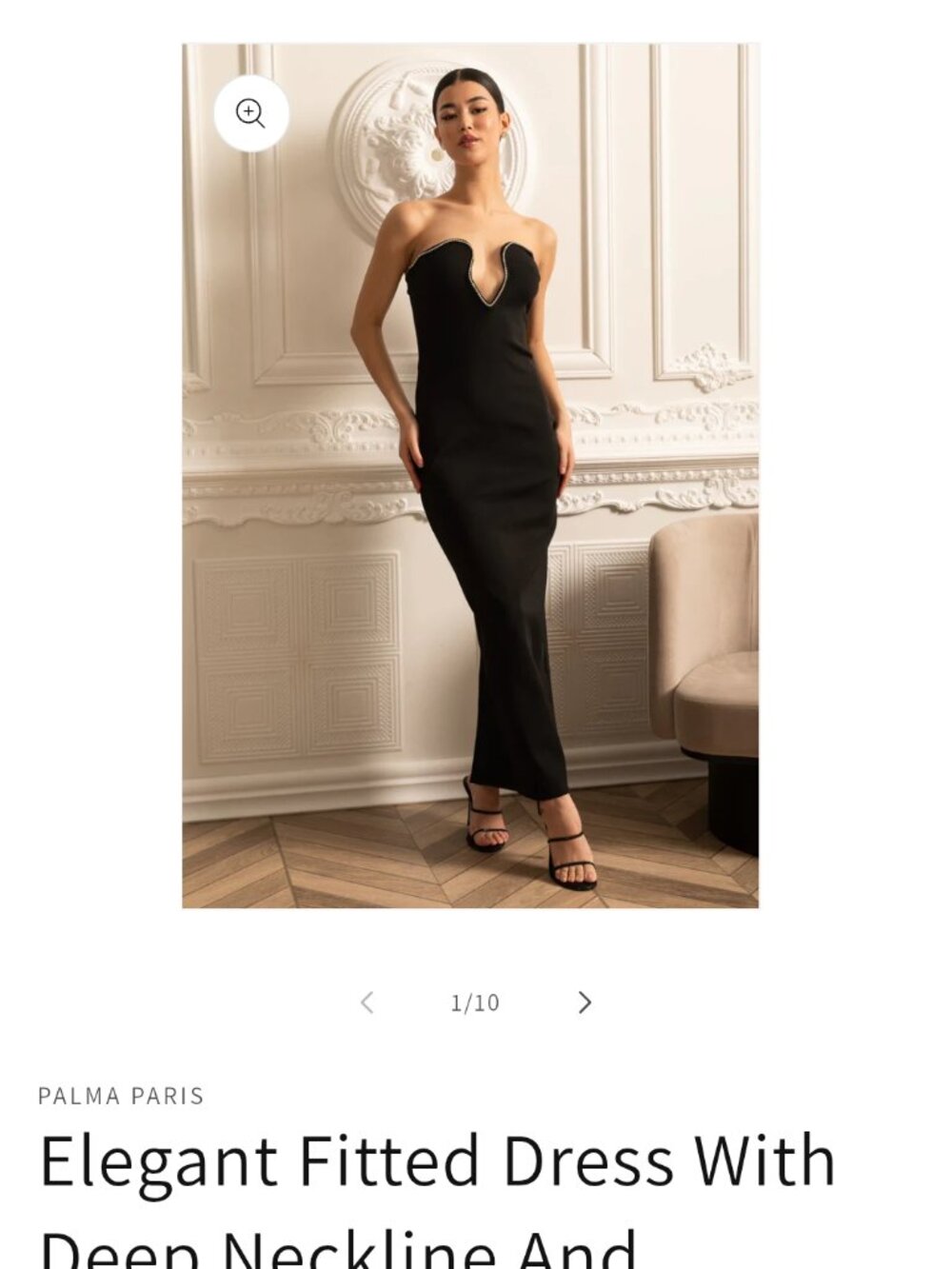 Sexy Strapless long black dress - Picture 9 of 9